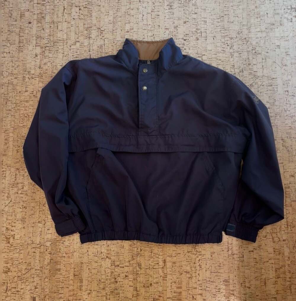 Men's Navy 1/2 Zip Windbreaker Pullover Jacket